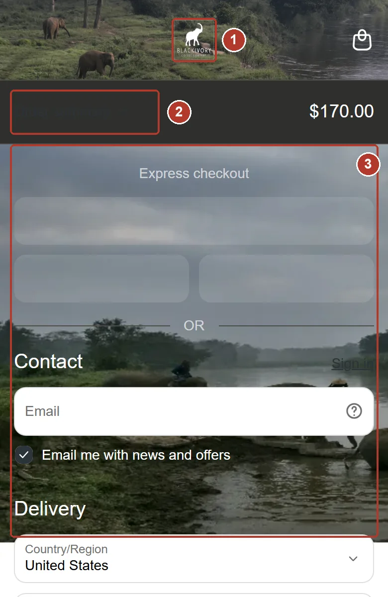 Mobile checkout with annotations
